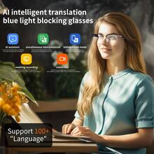 Kính Bluetooth thông minh GS13 hỗ trợ dịch thuật thời gian thực AI, tròng kính đổi màu, gọi thoại và nghe nhạc, gọng kim loại dành cho doanh nhân, sạc từ tính, kính đa chức năng dành cho doanh nhân. - Xem 4