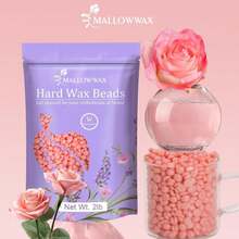 Mallowwax Hard Wax Beads For Hair Removal, 2LB U2013 Premium Hair Removal Wax Refill For Sensitive Skin With Rose Formula, Ideal For Facial And Brazilian Areas - ColorM - 查看 7
