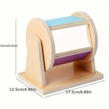 Mirror Toy Set, Hide And Seek, Rotating Discs, Puzzle, Rotating Drum, And Rainbow Cloth Ball Toy Set - Multicolor - View 5