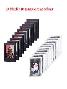 1/4/6/10/20pcs Multi-Color 3-Inch Magnetic Plastic Photo Frames, Magnetic Fridge Stickers For Instant Camera Photos And Mini Cards Display, Personalized Home Fridge Decor, Gift For Friends - Multicolor - View 53