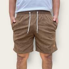 Kit 3 Bermuda Men's Mauricinho Textured Fabric Premium Shorts Casual Basic Gym Training - 鏽棕色 - 查看 4