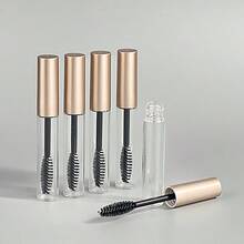 1/5/10pcs Rose Gold Refillable Containers, 5ml Transparent Eyeliner/Mascara Empty Bottles With Funnel, Portable Makeup Refill Jars - Mocha Brown - View 11