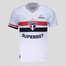 São Paulo 2025 White Jersey, Home Kit, Fan Version, Tricolor. - 白色 - 查看 3