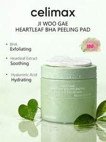 celimax JI.WOO.GAE 心形BHA去角质棉片,三重功效韩国去角质面膜棉片,BHA AHA PHA温和去角质,烟酰胺和氨甲环酸提亮肤色,8种玻尿酸深层补水,收缩毛孔,温和配方,适合敏感肌肤,日常护理和局部护理,韩国美妆 - 60PADS - 查看 2