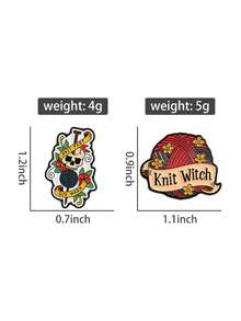 1 chiếc ghim cài áo hình hoa phù thủy đan thủ công, ghim cài hình quả cầu len, trang sức hình đầu lâu dành cho người yêu thích đan len, món quà ấm áp dành tặng bạn bè. - Nhiều màu - Xem 12