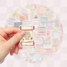 SCXXBSW 50 miếng dán hình câu nói truyền cảm hứng bằng tiếng Anh, hình hoạt hình dễ thương dùng cho mục đích tự làm như dán lên ván trượt, bình nước, máy tính xách tay và điện thoại di động. - A - Xem 4