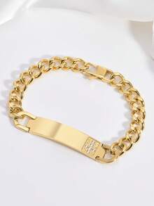 1 chiếc vòng tay phong cách Hip-hop bằng thép không gỉ, mặt dây chuyền hình chữ thập 5A đính đá CZ, thích hợp làm quà sinh nhật hoặc đeo hàng ngày cho nam giới. - Vòng tay BB022 - Xem 10