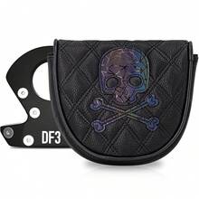 DF3 Gradient Skull Design Putter Cover - A Protective, And Minimalist Accessory For Golf Enthusiasts And Casual Players: Suitable For Daily Practice, Weekend Tournaments, And Casual Outings - Multicolor - View 1