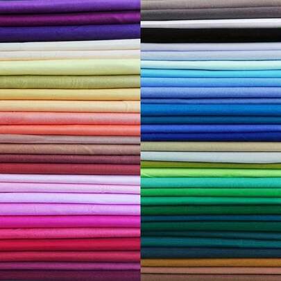 50pcs 20 X 20cm Multi-Color Cotton Fabric Patchwork Squares Set, Suitable For Sewing Patchwork Crafts, Pre-Cut Patchwork Blocks