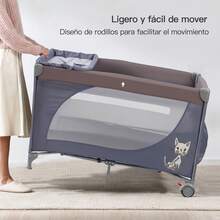 Bebezo Cunas Bebes, Multifunción Corral Para Bebe, Economía Gris - Gris - Ver 7