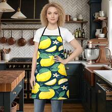 1pc Cartoon Avocado Pattern Apron, With Dancing Avocado Character, "Hello" And "Avocado Time" Dialogue Box, Cool Text, And Cute Green Avocado Illustration, Suitable For Kitchen Cooking And Baking - D - View 13