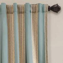 Decor Julia - Par de Paneles de Cortina para Ventana con filtrado de luz 274 cm de Largo x 132 cm de Ancho Color Azul - Azul - Ver 5