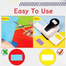 1 Inch (25mm) Rectangle Hole Punch Tool, Everyday Fashion Rectangle Shape DIY Portable, Suitable For Paper Art, Card Making, Scrapbooking, Student Use - 1 Inch 25mm Rectangle Paper Hole Puncher - View 7
