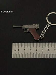 Mini Zinc Alloy Assault Rifle Keychain, Simulated Game Realistic Firearm, Gift For Boyfriend/Husband Birthday - Gun - View 12
