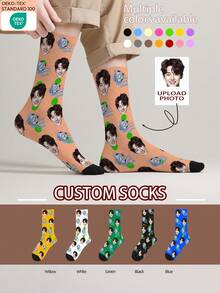 1 Đôi tất in hình mặt theo yêu cầu, tất in ảnh theo yêu cầu, tất in hình tùy chỉnh, tất in hình mặt hài hước cá nhân hóa, tất in hình theo yêu cầu, in bất kỳ khuôn mặt nào lên tất, quà tặng kỷ niệm, quà tặng Valentine, quà tặng sinh nhật, quà tặng đám cưới, quà tặng Ngày của Mẹ, quà tặng Ngày của Cha, quà tặng bạn thân - Nhiều màu - Xem 4