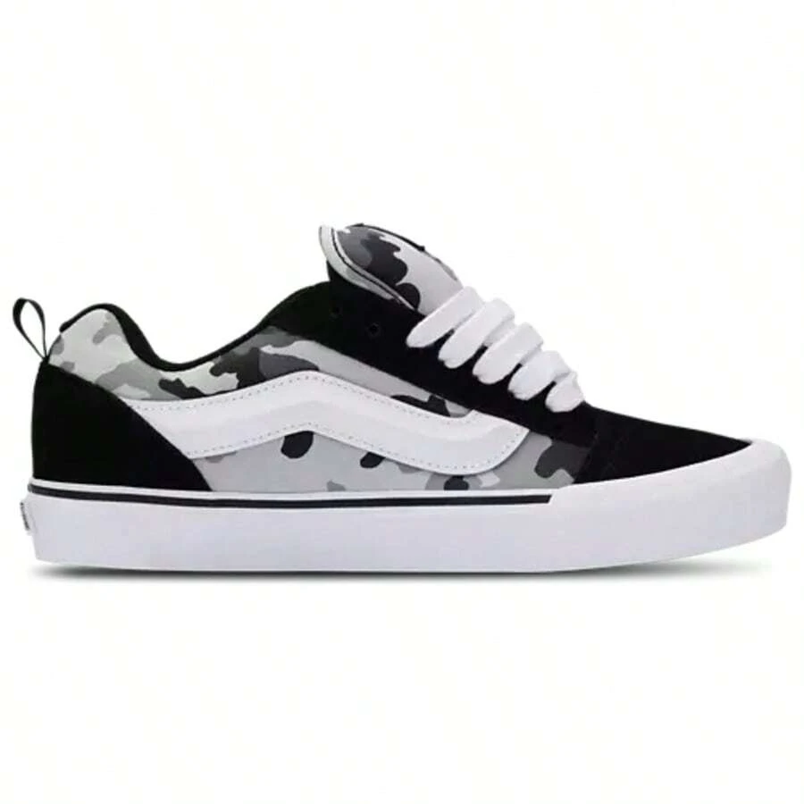 Vans Knu-Skool Padded Sneakers Men's VN0009QC6BT | Everyday Versatile, Comfortable Fit - 黑白迷彩 - 查看 1