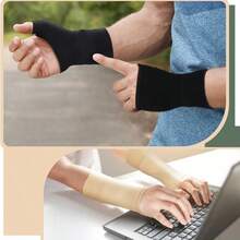 Thumb Compression Gloves, Fingerless Design, With Gel Pads, Provide Joint Support, Breathable Wrist Brace - Multicolor - View 5