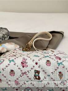 Fashionable Women's Handbag, Shoulder Crossbody Tote Clutch Underarm Small Square Backpack, Suitable For Daily Commute, Student, Leisure Travel, Lightweight Durable High-End Niche Design Bag - Multicolor - View 3