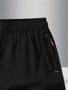 男士夏季运动短裤，简约休闲风格，弹性腰带不勒腰，拉链口袋方便存放个人物品，亲肤面料，适合男士健身、慢跑、户外活动、日常休闲穿着，舒适百搭的5英寸短裤 - 彩色 - 查看 4