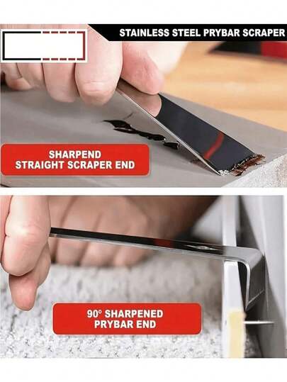 1pc Stainless Steel Crowbar - A Large, Flat And Durable Carpentry And Honeycomb Maintenance Tool