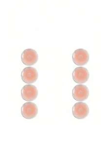 2/8/16 Pairs Reusable Nipple Covers For Women, Silicone Invisible Breast Petals With Travel Case - Pink - View 16