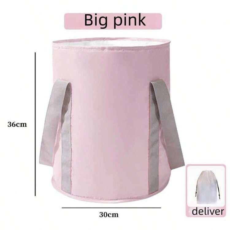 1 Portable Foot Bath Bucket With Temperature Control And Bubble Function, Which Is An Ideal Choice For Home Spa, Bathroom Decoration, Travel, Outdoor Foot Bath, Autumn Decoration And Back-To-School Season. - Apricot - View 3