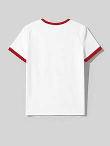 Whysmera SHEIN X Betty Boop Áo thun nữ hợp tác dễ thương, mang đến sự vui tươi cho trang phục thường ngày. - trắng - Xem 4