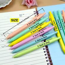 24pcs Custom Design Ballpoint Pens, Black Ink, Smooth Writing, Holiday Gift, Christian Church Stationery, Party & Event Supplies - Sets - View 4