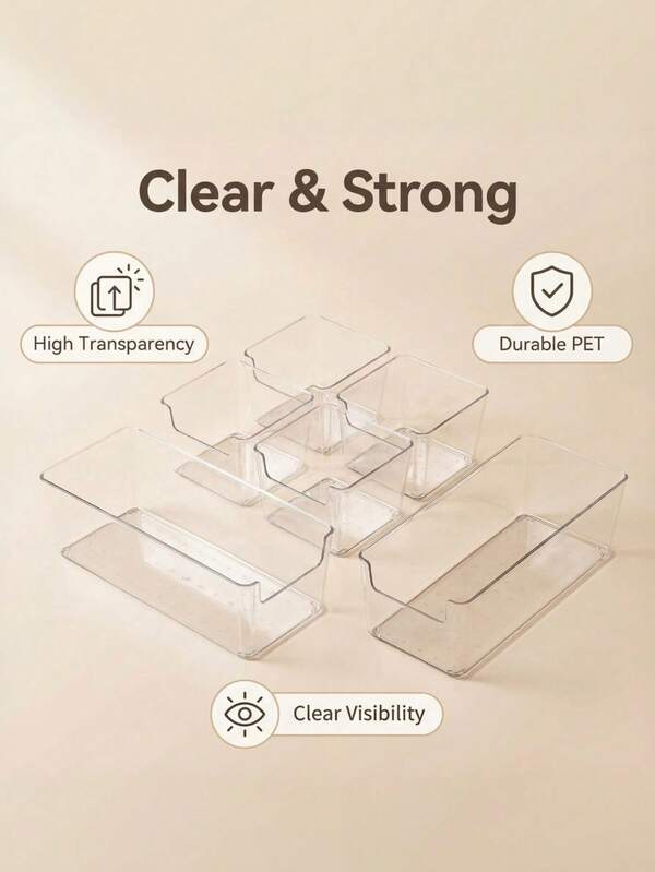 15/8/7/6/5/3 Packungen, Schubladenaufbewahrungsbox, Hartkunststoff-Aufbewahrungsbox, Großraum-Desktop-Displayaufbewahrungsbox, geeignet zum Aufbewahren von Kosmetika, Büromaterial, Kleinigkeiten, geeignet für Badezimmer, Schlafzimmer, Studentenwohnheime, Klassenzimmer, Schul-Saison Grundausstattung