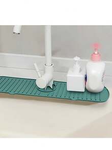 1pc Silicone Sink Drain Mat, Splash Guard For Faucet, Waterproof Drying Mat For Kitchen And Bathroom Countertops, Home Decor,Non-Slip Kitchen Mats For Sink Side, Natural And Hygienic Kitchen Essential For Home And Kitchen Room Decor, Part Of Your Cozy Fall& Winter Styles And Christmas Decorations - View 7