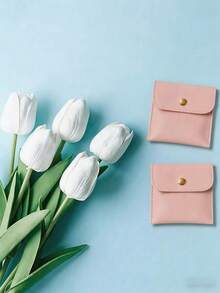 1/5/10 piezas Bolsas de joyería de piel sintética con cierre a presión - Bolsas de regalo de lujo para aretes, collares, pulseras y anillos - Perfectas para almacenamiento y combinación, bolsas de terciopelo cuadradas con cierre a presión, bolsas de joyería de terciopelo, bolsas de regalo de tela, bolsas de embalaje de regalo de collar y pulsera de caramelo, regalo del Día de San Valentín - Multicolor - Ver 6
