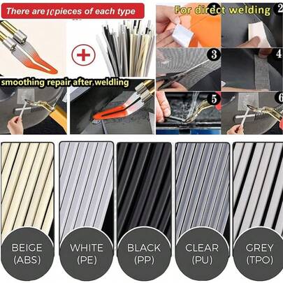 Plastic Welding Rods TPO/ABS/PP/PE/PU Metal Foil Stainless Steel Mesh Sandpaper