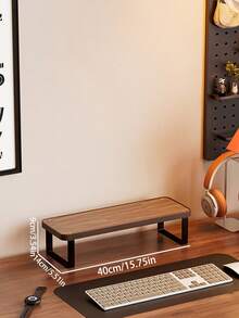 1pc Computer Monitor Stand, Laptop Cooling Stand, Space-Saving Desktop Storage Rack, Sturdy Design, Desktop Monitor Height Adapter, Ideal For Gaming Rooms, Offices, Bedrooms, Home Decor - View 14