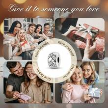 925 Silver Shiny Woven Design Bead Clasp Charm Bead Fits Original Bracelet Necklace Fine DIY Jewelry Gift For Family - AKSC199 - View 5