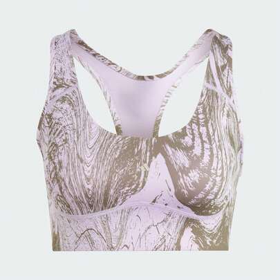 Adidas 女士舒适无背运动文胸，适合瑜伽和健身，春夏款 IB5093