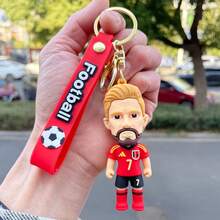 Football Star Keychain Accessory, Small Pendant, PVC Soft Rubber Bag Charm, Jersey Keychain - Multicolor - View 9