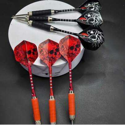3支钨钢飞镖针（带硅胶套），3个PET材质替换镖翼，完美的飞镖配件