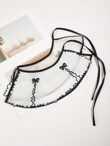 1pc Women's Minimalist Double-Layer Sequin Bow Design Collar, Versatile For Casual, Party, And Daily Wear - Multicolor - View 5