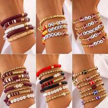 Personalized Sports Team Bracelet, Customized Football Number & Name Bracelet, Volleyball, Basketball, Softball Text Bracelet, Ideal Mother's Exclusive Beaded Bracelet, Bridesmaid Gift And Birthday/Anniversary Customized Jewelry - Violet Purple - View 4