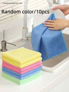 1/5/10/20 piezas Paños de limpieza de cocina reutilizables, Trapos de platos absorbentes de uso múltiple, Paños de cocina duraderos para el hogar, la cocina, el baño - Paño de limpieza - Ver 15