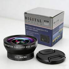2-In-1 High Definition Mirrorless Camera Lens, 0.45x Wide Angle + Macro Dual Mode, Compatible With Mainstream Cameras - View 8
