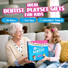 2026 Spring & Summer Kids Dentist Play Set Pink Fushia With Braces, Removable Teeth & Retainer, Educational Doctor Kit For Toddlers 3-5, Pretend Play Medical Toys For Girls Ages 4-7, Ideal For Holiday, Home Relaxation & Birthday Gifts - Fuchsia - View 7