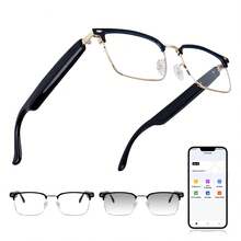 Kính Bluetooth thông minh GS13 hỗ trợ dịch thuật thời gian thực AI, tròng kính đổi màu, gọi thoại và nghe nhạc, gọng kim loại dành cho doanh nhân, sạc từ tính, kính đa chức năng dành cho doanh nhân. - Xem 5