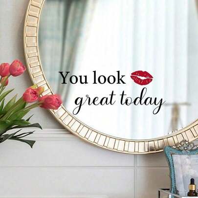 Simple Inspirational Confidence Quote Self-Adhesive Pvc Wall Sticker, Double-Sided Print, Visible Background