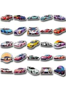 50pcs Exquisite Sports Cars Cartoon Graffiti Stickers, Creative Handbooks, Laptop, Water Cups, Guitars, Mobile Phones, Decorative Waterproof Stickers Decal Stickers,Sticker Cars,Laptop Sticker, Stickers,Stickers>Pvc,Sport Sticker,Stickers,,Car Stickers - Nhiều màu - Xem 10