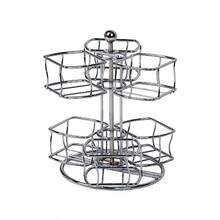 Mind Reader Carrusel para Bolsas de té Soporte de Alambre Organizador Giratorio Susan Perezoso Capacidad para hasta 60 7 x 7 x 8.5 Pulgadas Color Plateado - plateado - Ver 7