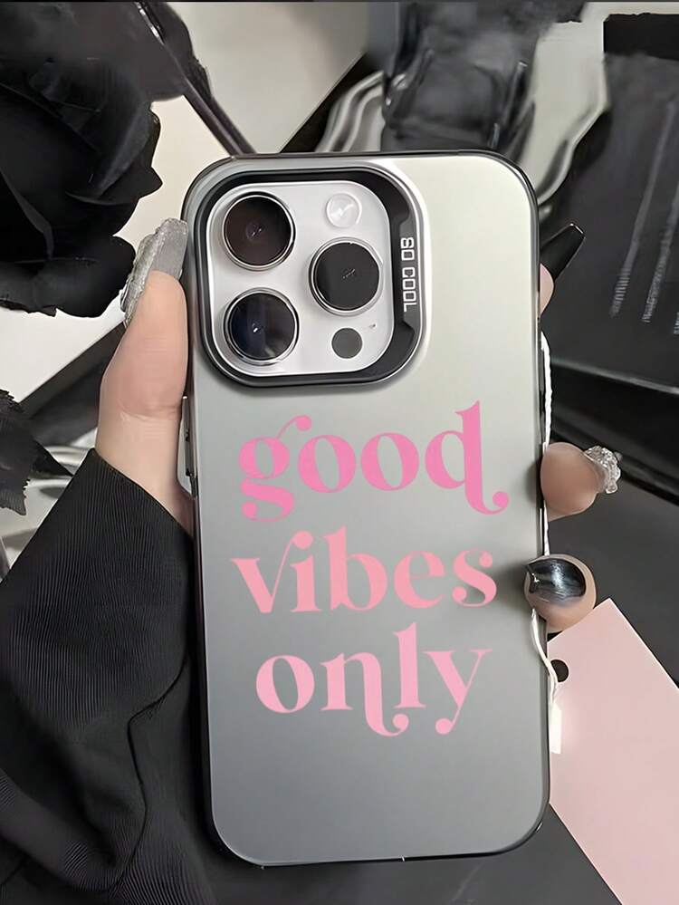 全新创意时尚IMD激光手机壳系列，印有“Good Vibes Only”标语图案，经典混合材质，防震防滑，兼容 17/17Air/17Pro/17ProMax、16/16Plus/16ProMax、15、14、13、12、11系列，也适用于Galaxy S22、S23、S24、S25 Plus Ultra系列，是复活节礼物、圣诞节/万圣节装饰/生日礼物的理想之选，送给情侣、女朋友、男朋友、朋友或自己都非常合适。 - 黑色 - 查看 3