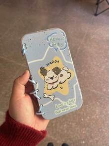 1 PC, The Stars Puppy Clamshell Laptop Following From Shell Applies To New Interesting Ideas Books Iphone17 / Iphone17promax Iphone16 Pro Max/Iphone15 Pro/Iphone14 Iphone13/12/11, Suitable For Family/Friends/Sister/Girlfriend On Valentine's Day Gift/Birthday Gift/Mother's Day Gift - Baby Blue - View 2