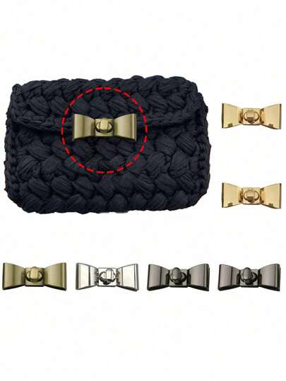 Bowknot Lock Luggage Hardware Accessories, Leather Bag Metal Twist Lock, Handbag Purse Clasp, Diy Bag Making Supplies, Replacement Latch Lock For Suitcases, Backpacks, Handbags, Messenger Bags, And Wallets,Suitable For Wallets, Handbags, Purse Metal Clasp, Locks For Diy Making Craft Bag,Mother's Day Gift