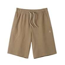 CAMEL CROWN Men's Casual Summer Cotton Loose-Fitting Sports Knitted Capri Pants - Khaki - View 2